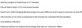 LITHIUM ION USB 3.5V POWER SYSTEM (71955)   EA