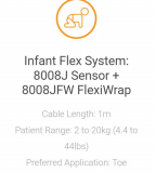 SP02 INFANT FLEXIWRAP SENSOR 2-20KG (N8008J)