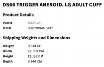 SPHYGMO HAND ANEROID DS66 W/A (5098-27) ADULT CUFF