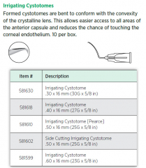 CYSTOTOME IRRIGATING 27G 5/8IN (581618)     BOX/10