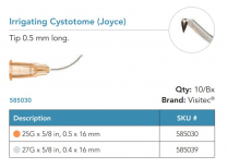 CYSTOTOME IRRIGATING 25G 5/8IN (585030)    BOX/10