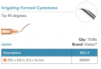 CYSTOTOME IRRIGATING FORMED 25G (585049)  BOX/10