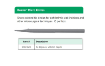 MICRO KNIFE,15 DEGREE (0001520)                    BOX/10