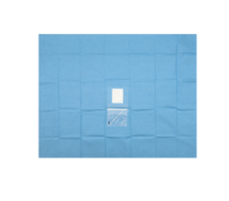 DRAPE 1/2 BODY INCISE NON-WOV BLUE W 250ML BAG 581150 BOX10