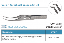 MMSU1209S COLIBRI NOTCHED FORCEPS DISP ST PK/5