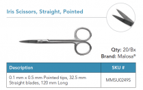 MMSU0249S IRIS SCISSOR STRAIGHT SHARP ST PK/5