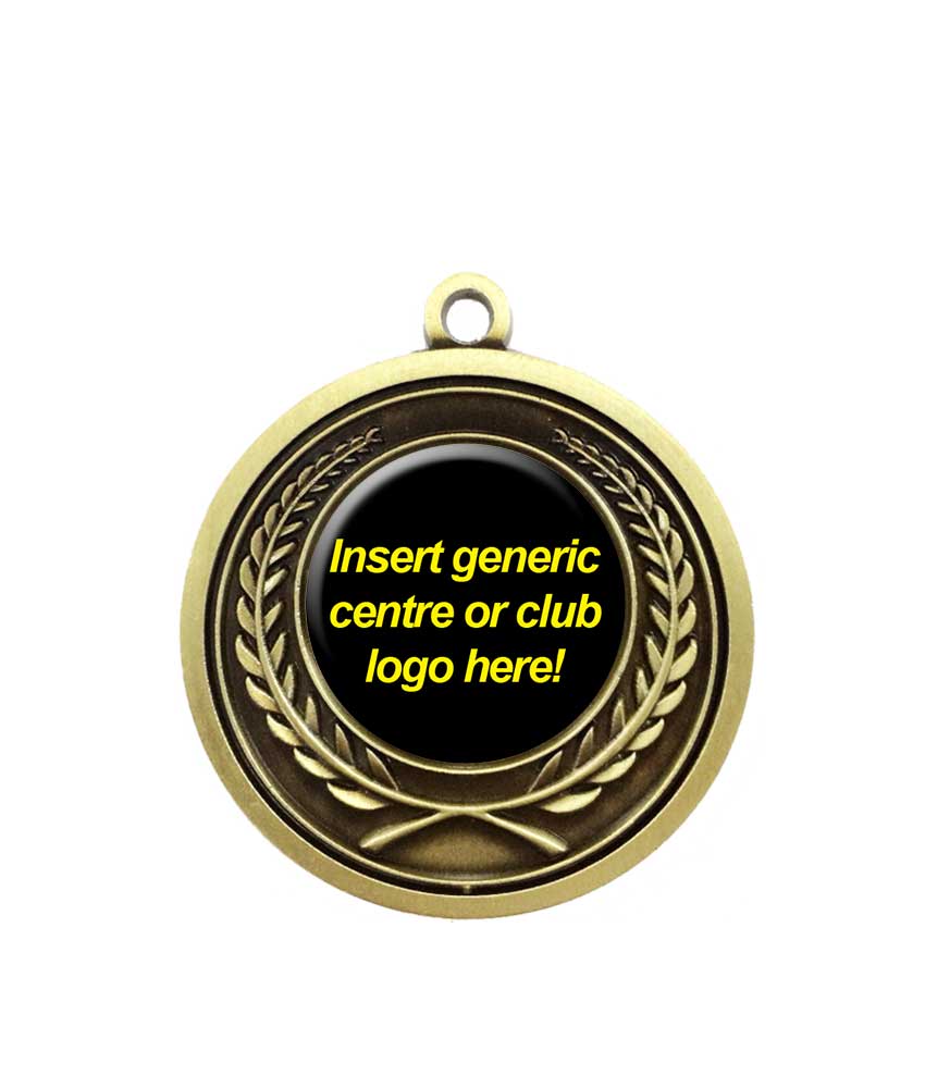 Insert - Gold Relief Medal 4.5cm Dia Awards Trophy and Engraving Experts