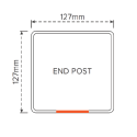 Rural PVC Fence - End Post 2050mm