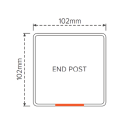 Picket PVC - End Post 1850mm