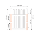 Bayswater Picket PVC Gate - 1000W x 1200H