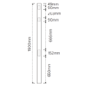 Bridgehampton PVC - End Post 1900mm