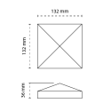 PVC Slimline Cap - 127 x 127mm