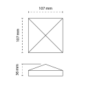 PVC Slimline Cap - 102 x 102mm