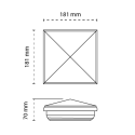 PVC New England Cap - 127 x 127mm
