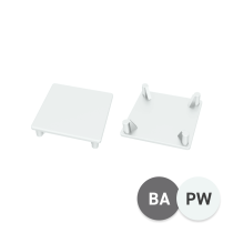 50 x 50mm Cap - Suits Concealed System - Basalt and Pearl White