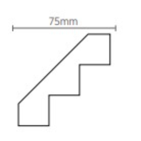 3 Step Cornice 75mm x 4.8m