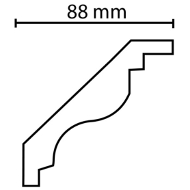 Waveline Cornice 88x4800mm (154)