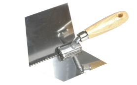 Corner Tool Wooden Handle Stainless Steel 100mm Hyde