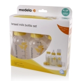 Wide base 250ml bottle with medium flow teat pack