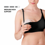 Hands-Free 3 in 1 Nursing & Pumping Bra Black