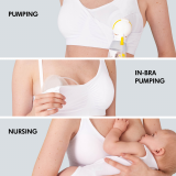 Hands-Free 3 in 1 Nursing & Pumping Bra White