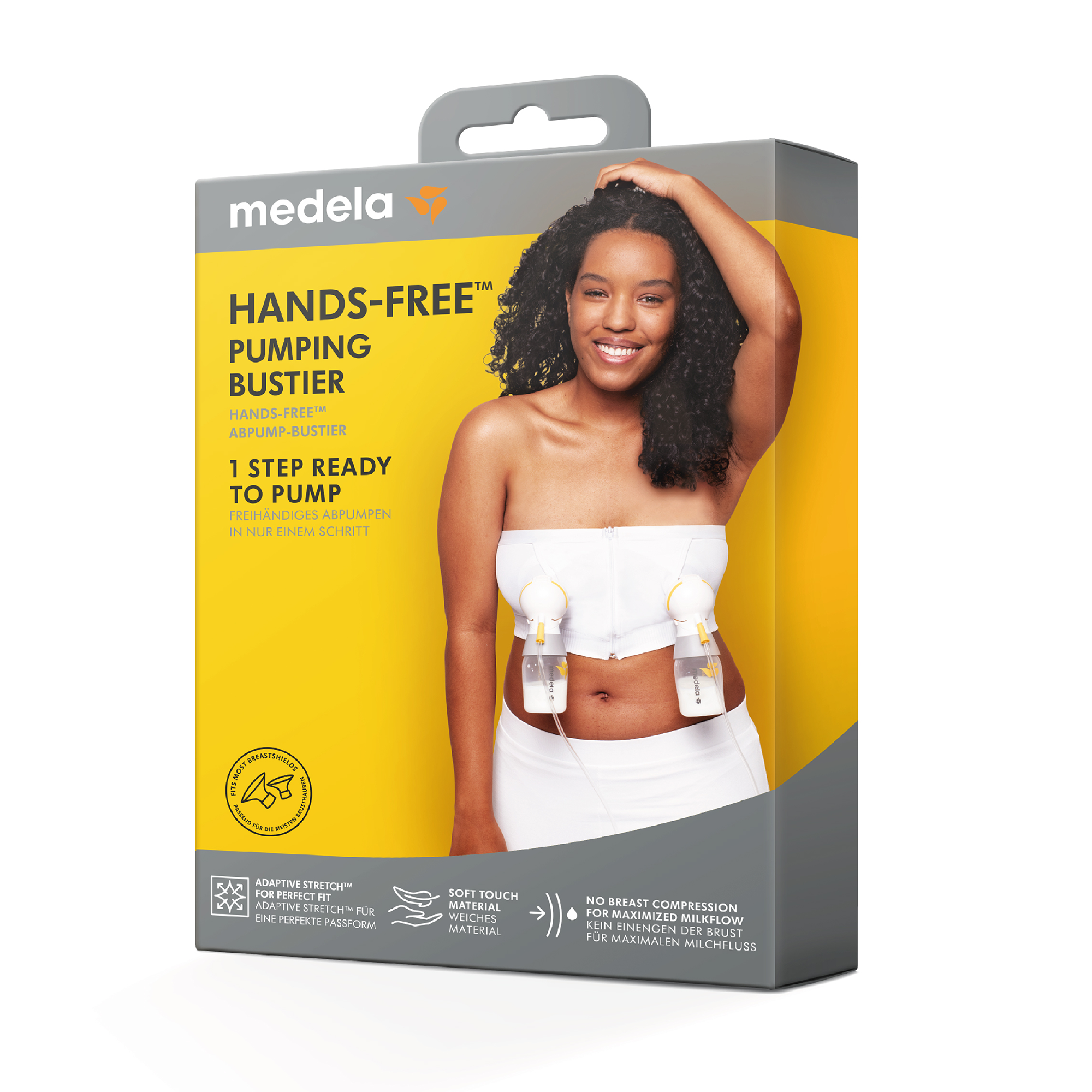 Medela Hands-Free Pumping Bustier White XL, Breast Pump Accessories