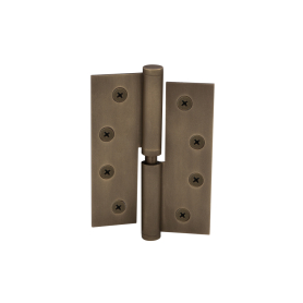 Hinge Brass Lift-Off LH Loose Pin Flat Tip 100mm x 75mm