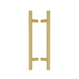Brass Pull Handle Pair Round 300mm OA