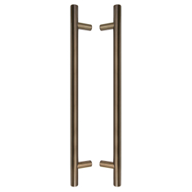 Brass Pull Handle Pair Round 400mm OA