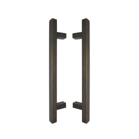 Brass Pull Handle Pair Square 300mm OA
