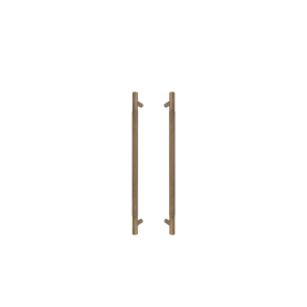 Brass Pull Handle 450mm - linear knurl