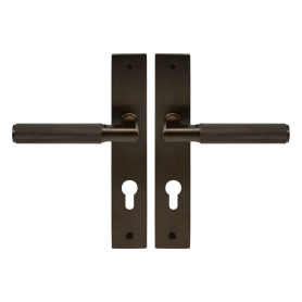 NIDO - Lumina Longplate Lever Set E85 - Diamond Knurl