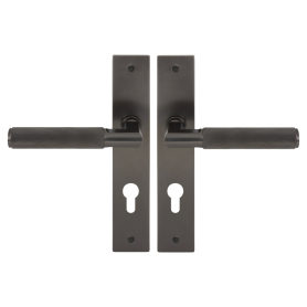 NIDO - Lumina Longplate Lever Set E85 - Diamond Knurl