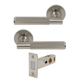 NIDO - Verge Rose Passage Set - Magn. Latch - Linear Knurl