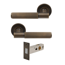 NIDO - Verge Rose Passage Set - Magn. Latch - Linear Knurl