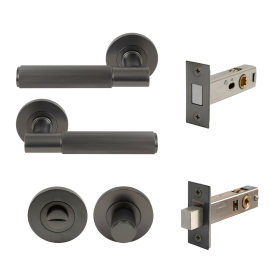 NIDO - Verge Rose Privacy Set - Magn. Latch - Linear Knurl