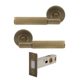 NIDO - Lumina Rose Passage Set - Magn. Latch - Linear Knurl