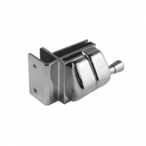 Stainless Glass Gate Latch - Corner InSwing