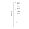 Rural PVC Fence - Corner Post 2050mm