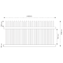 Bayswater Picket PVC Fence Panel Kit - 2388W x 1200H