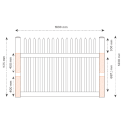 Bayswater Picket PVC Gate - 1800W x 1200H