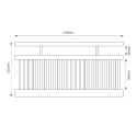 Bridgehampton PVC Fence Panel Kit - 2388W x 1200H
