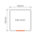 Bridgehampton PVC - End Post 1900mm