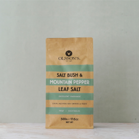 Saltbush & Mountain Pepper Leaf Salt Kraft Bag 500g