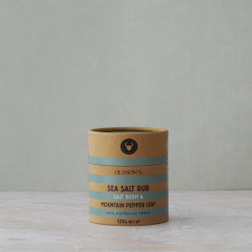 Saltbush & Mountain Pepper Leaf Salt Rub Kraft Canister 120g