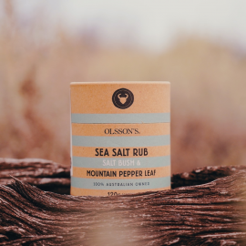 Saltbush & Mountain Pepper Leaf Salt Rub Kraft Canister 120g