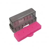 Bur Butler Pink Bur Block with Lid  (Holds 5)