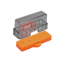 Bur Butler Orange Bur Block with Lid  (Holds 5)