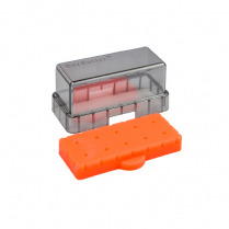 Bur Butler Orange Bur Block with Lid  (Holds 10)
