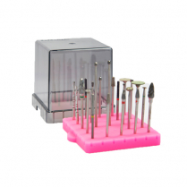 Bur Butler Pink Bur Block with Tall Lid (Holds 25)